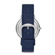 Omax Classic Series Blue Leather Analog Watch For Men HX02P64A