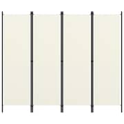 Vidaxl 4-panel Room Divider Cream White 200x180 Cm Vidaxl 4-panel Room Divider Cream White 200x180 Cm