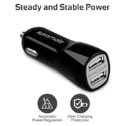 Promate VIVID 3100mAh Dual USB Car Charger Black