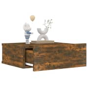 vidaXL Floating Nightstands 2 pcs Smoked Oak 40x30x15cm Engineered Wood