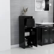 vidaXL Bathroom Cabinet Black 30x30x95 cm Engineered Wood vidaXL Bathroom Cabinet Black 30x30x95 cm Engineered Wood