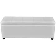 Long Storage Bench Wood White Long Storage Bench Wood White