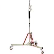 COOPIC Heavy Duty 100% Stainless Steel Adjustable Tripod Light Stand with Wheeled Casters Base Maximum Height 300cm for Studio Photography Stand, Soft box, Moonlight, Reflector etc