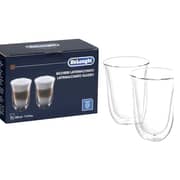 Delonghi Set of 2 Latte Macchiato Glasses 220ml Clear