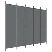vidaXL 5-Panel Room Divider Anthracite 250x200 cm Fabric vidaXL 5-Panel Room Divider Anthracite 250x200 cm Fabric