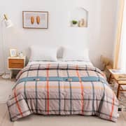 RISHAHOME King Size Comforter (220x240 cm) Smalt Blue 2202401SBL