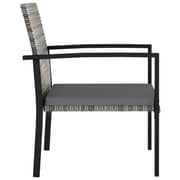 Vidaxl Garden Dining Chairs 4 Pcs Poly Rattan Grey