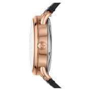 Fossil The Commuter Twist Black Leather Watch For Men Fossil The Commuter Twist Black Leather Watch For Men