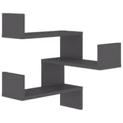 Vidaxl Wall Corner Shelves 2 Pcs Grey 40x40x50 Cm Chipboard