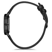 Omax Dome Series Black Leather Analog Watch For Women DCD002M22I