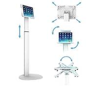 Technomounts Universal Anti-theft Floor Tablet Stand Secure Tablet Stand Tablet Kiosk For Tablets Sizes 9.7'-13' , Adjustable Height Tablet Kiosk With 360 Degree Rotating Enclosure(black)