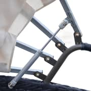 Vidaxl Outdoor Lounge Bed With Canopy Poly Rattan Black Vidaxl Outdoor Lounge Bed With Canopy Poly Rattan Black