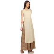 BIBA Off White Kurta Palazzo Set Size 36