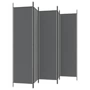 vidaXL 5-Panel Room Divider Anthracite 250x200 cm Fabric vidaXL 5-Panel Room Divider Anthracite 250x200 cm Fabric