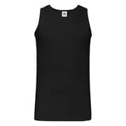 Fruit Of The Loom Valueweight Athletic Vest Black Large