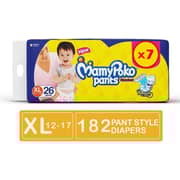 Mamypoko Jumbo Pack, Diaper Pants Standard Style, Size Extra Large, 12-17 Kg (182 Counts)
