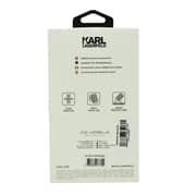 Karl Lagerfeld Nylon Puffy Elongated Logo Hard Case For Iphone 14 Pro Max Black