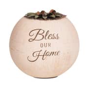 Pavilion Gift Company 19027 Bless Our Home Terra Cotta Candle Holder, 4-Inch