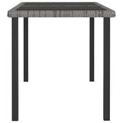 Vidaxl Garden Dining Table Grey 140x70x73 Cm Poly Rattan Vidaxl Garden Dining Table Grey 140x70x73 Cm Poly Rattan