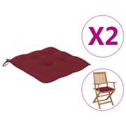 Vidaxl Chair Cushions 2 Pcs Wine Red 40x40x7 Cm Fabric Vidaxl Chair Cushions 2 Pcs Wine Red 40x40x7 Cm Fabric