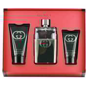 Gucci Guilty EDT 90ml+75ml Aftershave Balm +50ml Shower Gel Giftset Men