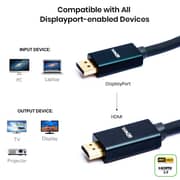 Mowsil Dp To Hdmi 4k Uhd Cable Male To Male, Displayport To Hdmi Video Cable 3 Meter