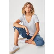 Cotton On The Deep V Grey Medium