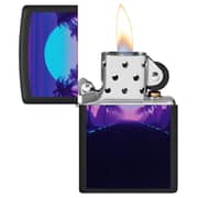 Zippo 49809 Sunset Black Light Design Black Lighter Black Matte Windproof Lighter