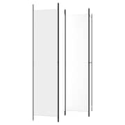 vidaXL 4-Panel Room Divider White 200x220 cm Fabric vidaXL 4-Panel Room Divider White 200x220 cm Fabric