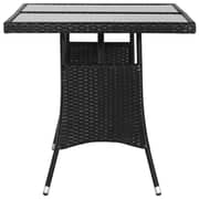Vidaxl Garden Table Black 140x80x74 Cm Poly Rattan Vidaxl Garden Table Black 140x80x74 Cm Poly Rattan