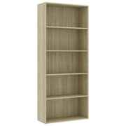 vidaXL 5-Tier Book Cabinet Sonoma Oak 80x30x189 cm Engineered Wood vidaXL 5-Tier Book Cabinet Sonoma Oak 80x30x189 cm Engineered Wood