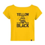 Minions Minion Behind Bars Women's Crop Top Mango Yellow Large