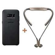 Samsung Alcantara Case Silver For Galaxy S8 Plus + EOBG920BFEGAE Level U Wireless Headphone Gold Samsung Alcantara Case Silver For Galaxy S8 Plus + EOBG920BFEGAE Level U Wireless Headphone Gold
