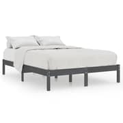 Vidaxl Bed Frame Grey Solid Wood Pine 120x200 Cm Vidaxl Bed Frame Grey Solid Wood Pine 120x200 Cm