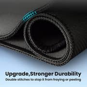 Victsing Gaming/ Business Double Stitched Edges Mouse Pad Washable - Non-slip Rubber Base Black