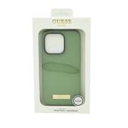 Guess Magsafe Liquid Silicone Logo Hard Case For Iphone 14 Pro Plate Kaki
