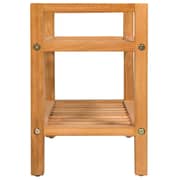 vidaXL Shoe Rack with 2 Shelves 50x27x40 cm Solid Oak Wood vidaXL Shoe Rack with 2 Shelves 50x27x40 cm Solid Oak Wood