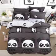 DEALS FOR LESS - Single Size, Duvet Cover, Bed Sheet Set of 4 Pieces, Cool panda Design