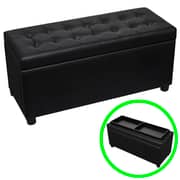 Vidaxl Storage Ottoman Artificial Leather Black Vidaxl Storage Ottoman Artificial Leather Black