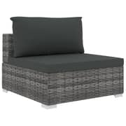 Vidaxl 5 Piece Garden Lounge Set With Cushions Poly Rattan Grey