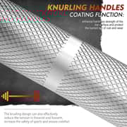 ULTIMAX Olympic Barbell Standard Weightlifting Barbell, Mens Solid Iron Weighted Workout Barbell Weight Straight Weightlifting Technique Bar Fitness Exercise Equipment