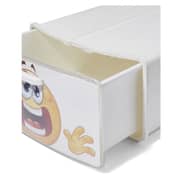 Cartoon Design Multifunction Storage Box White/Yellow 10 Liter