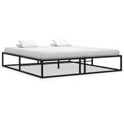 vidaXL Bed Frame Black Metal 180x200 cm 6FT Super King