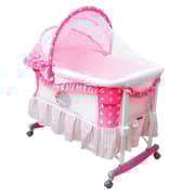 Baby Plus Baby Crib With Retractable Hood Bp6597 Pink