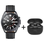 Samsung Galaxy Watch3 Bluetooth (45mm) Mystic Black + JBL TUNE 120TWS Truly Wireless In-Ear Headphones Black