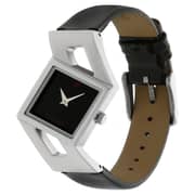 Fastrack Black Dial Black Leather Strap Watch - 6035SL02