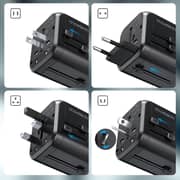 Choetech Travel Adapter Black Choetech Travel Adapter Black