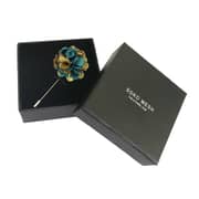Soko Mesh Handcrafted Flower Boutonniere Emerald & Light Green For Men