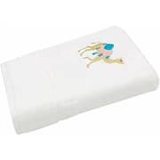 Personalized For You Cotton White Camel Blue Embroidery Bath Towel 70*140 cm