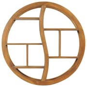 Vidaxl Yin Yang Wall Shelf 80x17.5x80 Cm Solid Teak Wood Vidaxl Yin Yang Wall Shelf 80x17.5x80 Cm Solid Teak Wood